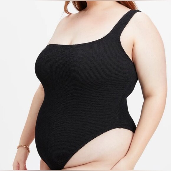 NEW GOOD AMERICAN 🇺🇸 ALWAYS FITS ONE SHOULDER SWIMSUIT PLUS Size 7/8 - 4XL 5XL - Picture 3 of 14